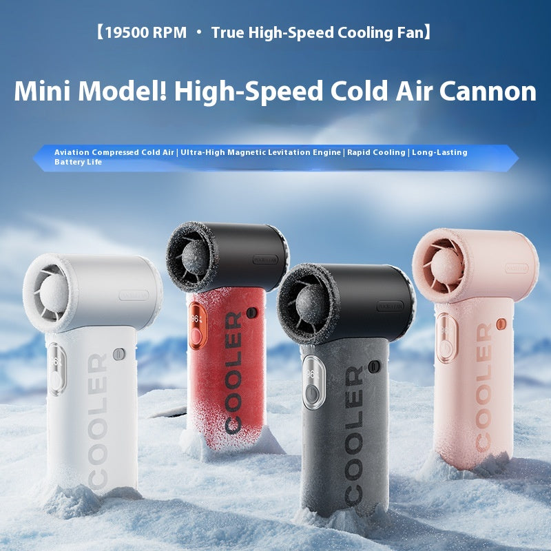 The new violent turbine high-speed handheld fan is an outdoor portable rechargeable usb with stepless speed regulation and high wind force