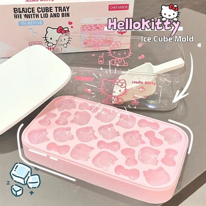 Hellokitty silicone ice cube tray Cartoon food-grade pressed ice cube