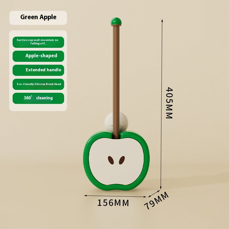 Toilet brush for home use, no blind spots, wall-mounted, apple-like bathroom cleaning, toilet brush for cleaning