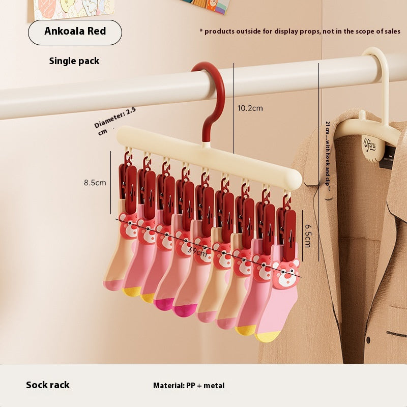 Back-to-school season clothes hangers, household clothes hangers, clips, seamless clothes drying racks, multi-functional one-line sock and underwear drying racks