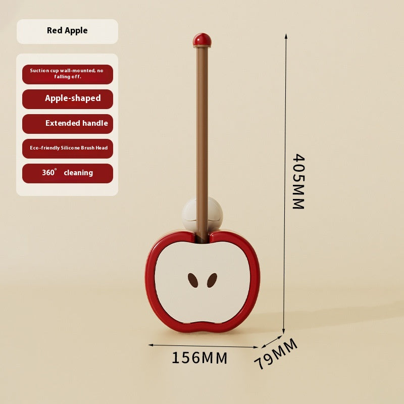 Toilet brush for home use, no blind spots, wall-mounted, apple-like bathroom cleaning, toilet brush for cleaning