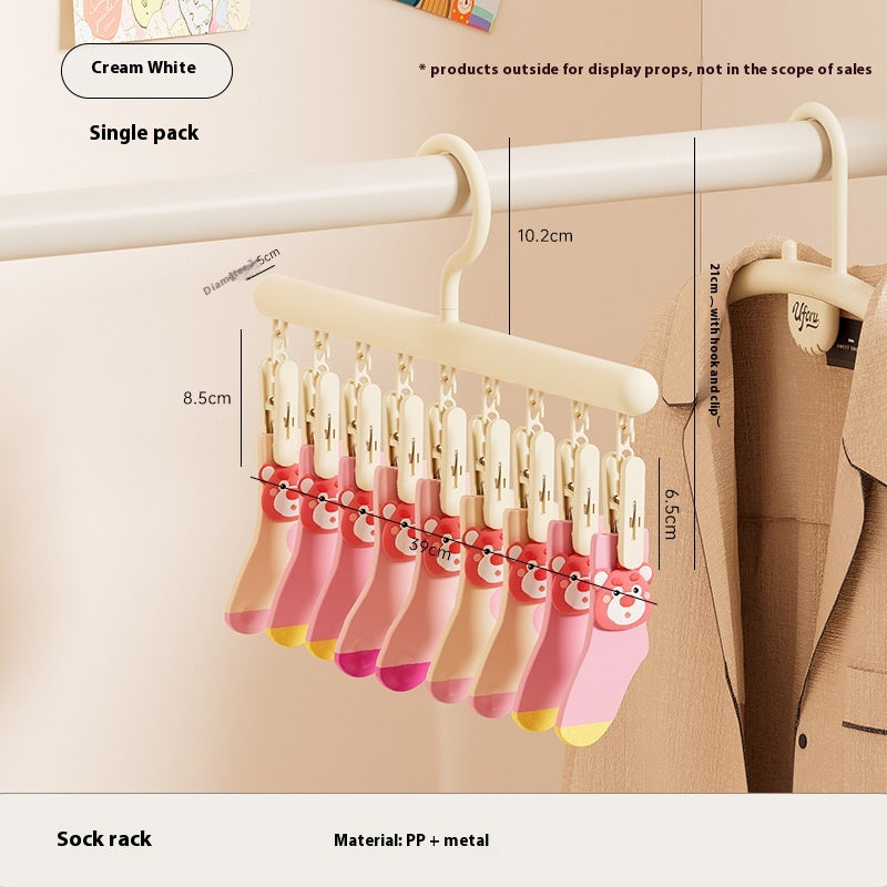 Back-to-school season clothes hangers, household clothes hangers, clips, seamless clothes drying racks, multi-functional one-line sock and underwear drying racks