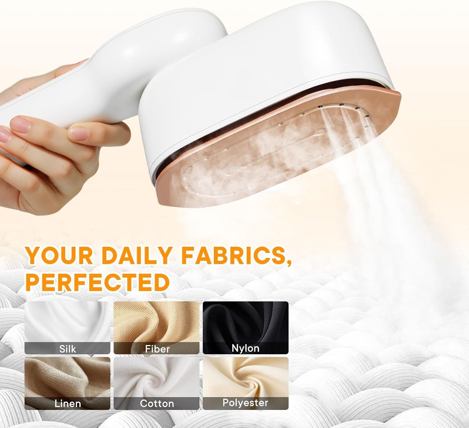 Smart Travel Steamer for Clothes, 1200W Handheld mini travel Steam All-in-One Portable Steamer Iron with LCD Display, 3 Steam Modes & 5s Fast Heat-up, Garment Steamer for Travel, Home, and Office